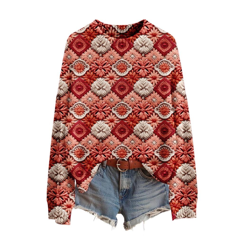 Women's Funny Women's Christmas Sweater R-Neck Christmas Jumper Christmas Outfit Ugly Sweatshirt Christmas Costume