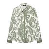 2025 Spring Women's European & American Style Floral Long Sleeve Shirt and Skirt Set