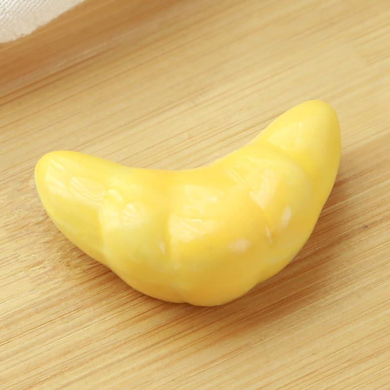 4-Piece Cute Ceramic Chopstick Rests, Stylish Tableware for Utensils, Gift (Bread)