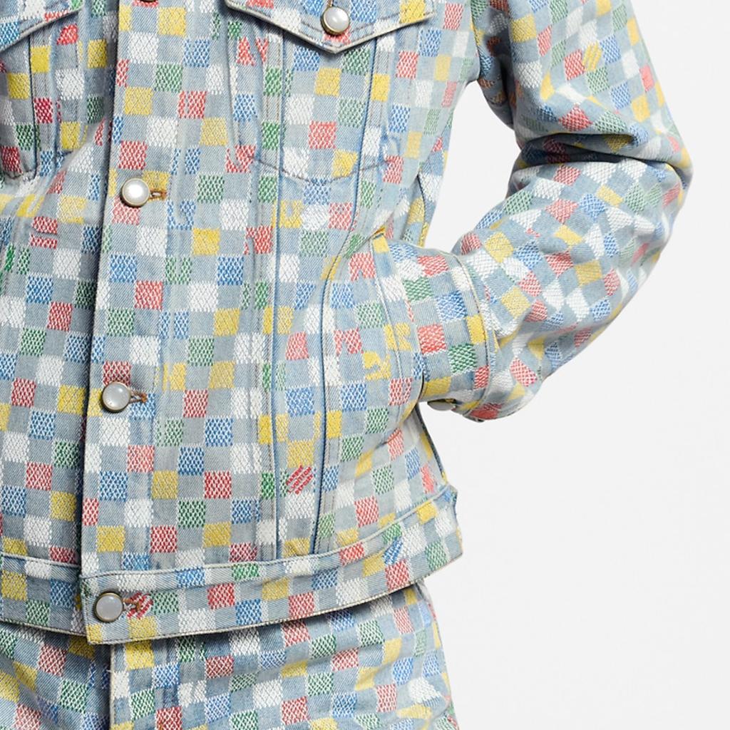 Louis Vuitton Damier Denim Trucker Jacket 1AHBE4
