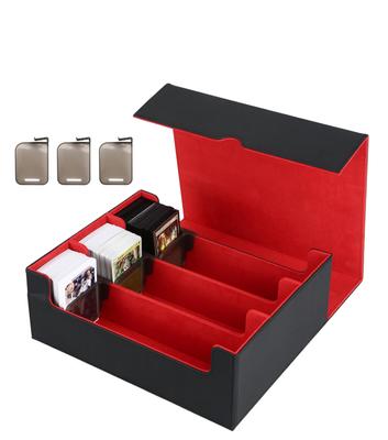 Deck Case Trading Card Case Card Storage Box Card Case Trading Card Storage Divider Board with Card Stopper with Pokeka MTG and Various Card 1800+