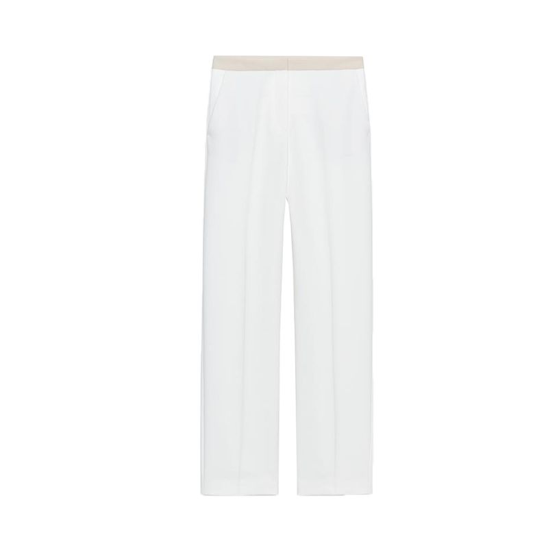 Contrast Color Trim Blazers 3597696 8317593 High Waist Straight Pants 3599696 8316593