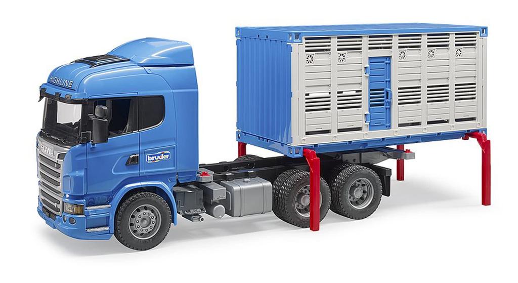 Bruder Scania R-serie 03549 - Truck Betaillere with 1 Pet - Blue