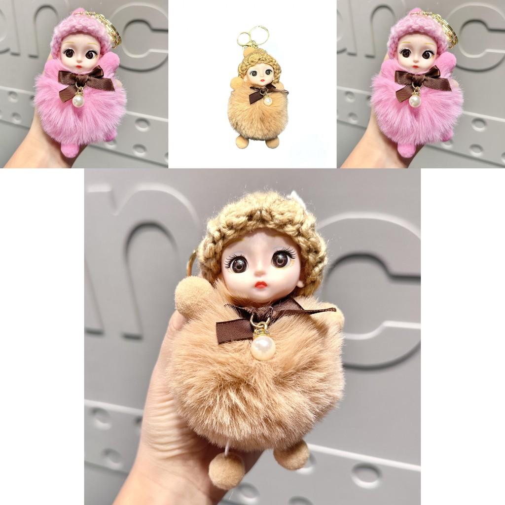 Charming Plush Big-eyed Doll Keychain For Lovely Bag Accessories And Gift Ideas