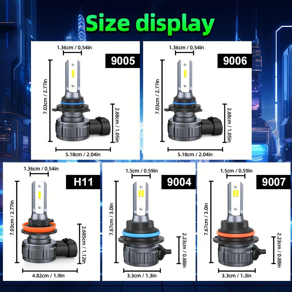9005 9006 H11 NO Turbo Fan 60000LM LED Headlights 9007 Super Bright CANBUS 1:1 Mini Size Spotlights Automobile Fog Light 6000K