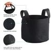 Black Plants Growing Bag Vegetable Flower Aeration Planting Pot Container (3 Gallon 20 x 25cm)