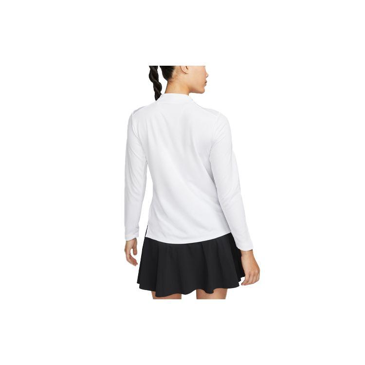 Nike Giacca Maniche Lunghe con Collo Alto e Logo Solido Dri-Fit da Donna Giacche Bianco DX1492-100