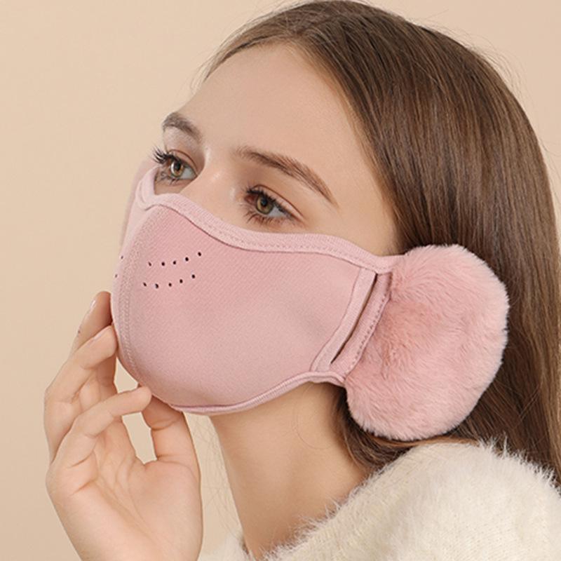 Integrated Windproof Ear Muffs Face Mask - Breathable 3D Cold Protection for Outdoor Cycling