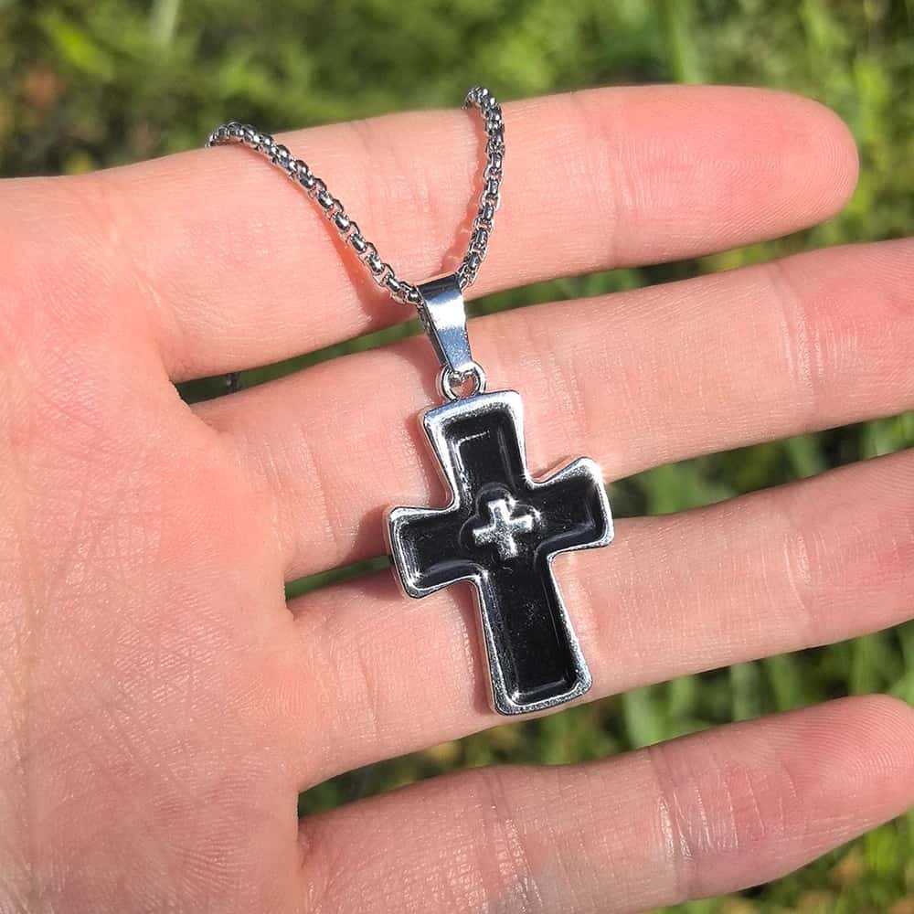 Dark Gothic Black Drip Glaze Skull Thorn Cross Heart Pendant Necklace for Men Women Hallowmas Party Punk Jewelry Accessories
