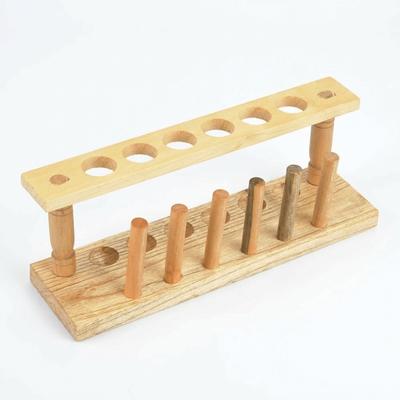 Durable 6/8/10 Hole Test Tube Rack Alkali Resistance Durable Wooden Test Tube Rack Stable Base Wooden Test Tube Stand Experiment