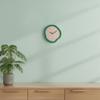 Decorative Wall Clock Organic Shape Silent Green for Living Room, Bedroom, Entryway