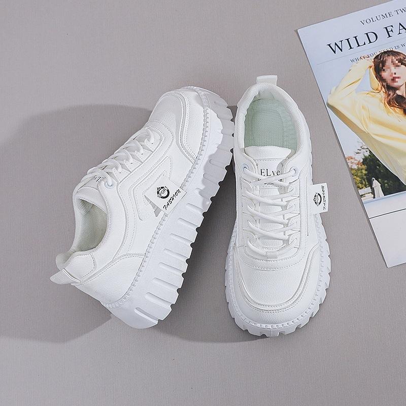Casual Korean version of little white shoes women's thick baseplate shoes women's 70 new autumn 22 student tide shoes 1 versatile 2025