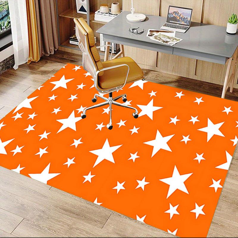 1PC Stars Orange Extra Large Non Slip Floor carpet, Office, family, Studio Large Area Rug Indoor Rugs, Bold Statement Piece