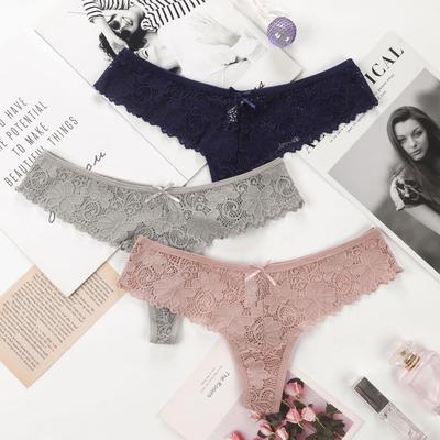 1Pcs Women Lace Brazilian Panties Low-Rise Solid Color Underwear Ladies Comfortable Underpants Panty Intimate ZH