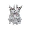 Resin Easter Bunny Figurines, Simple Leisure Cartoon Rabbit Statue, Festive Tabletop Decor for Home Living Room Garden Ornament.
