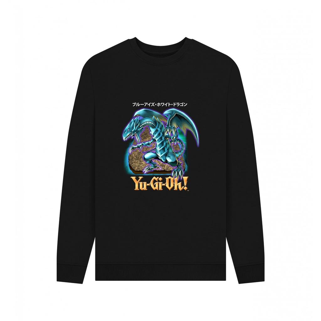 Yu-Gi-Oh! Unisex Adult Blue-Eyes White Dragon Sweatshirt