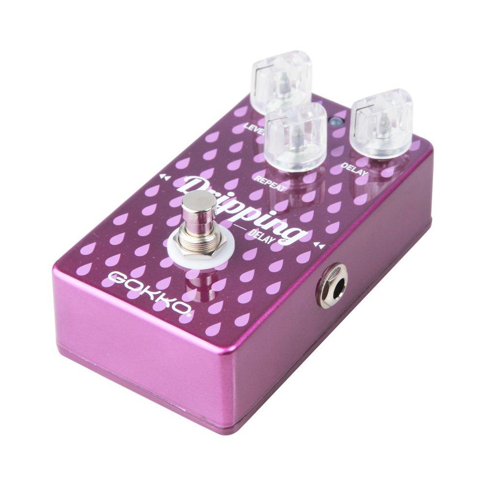 GOKKO AUDIO GK-22 Dripping Delay Guitar Effect Pedal (Analog Technology, 600ms Delay Time, Creative Modulation Functions for Warm, Rich Reverb)