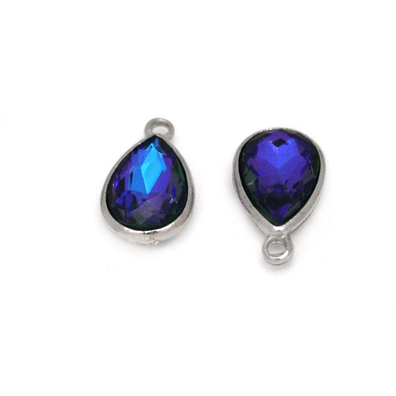 10Pcs Crystal Glass Charms Pendants Water Drop Shape Charms for DIY Necklace Earrings Pendant Beads Jewelry Making Accessories