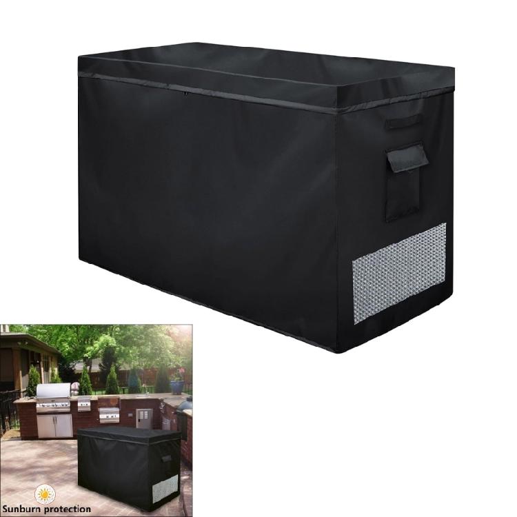Dustproof Freezer Cover for 14-16 Cubic Feet Chest Freezer Waterproof Ventilation Design Outdoor Protective Cover