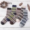 5 Pairs of Winter Dual-track Retro Rabbit Wool Socks for Men, Thickened and Warm Ethnic-style Socks