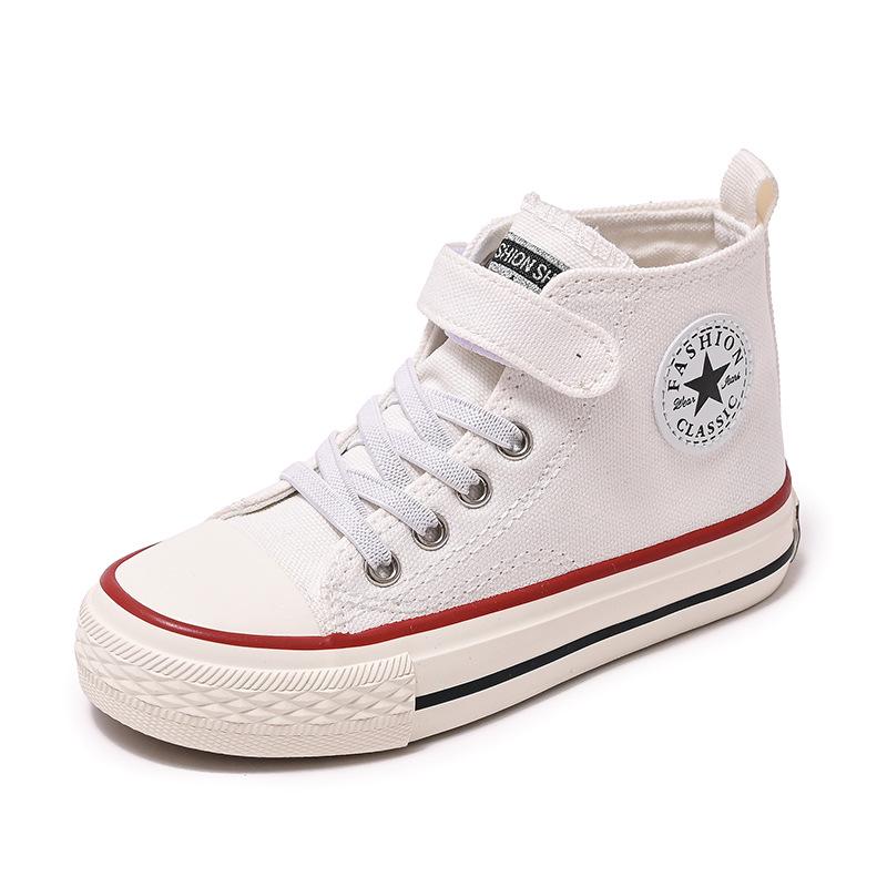 Kids' High-Top Canvas Shoes: Korean Style Spring Shoes for Boys and Girls