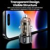 TOOCKI TQ-CC25A Car Charger 60W Dual Port USB-A and USB-C Fast Charging Adapter For Vehicle Use