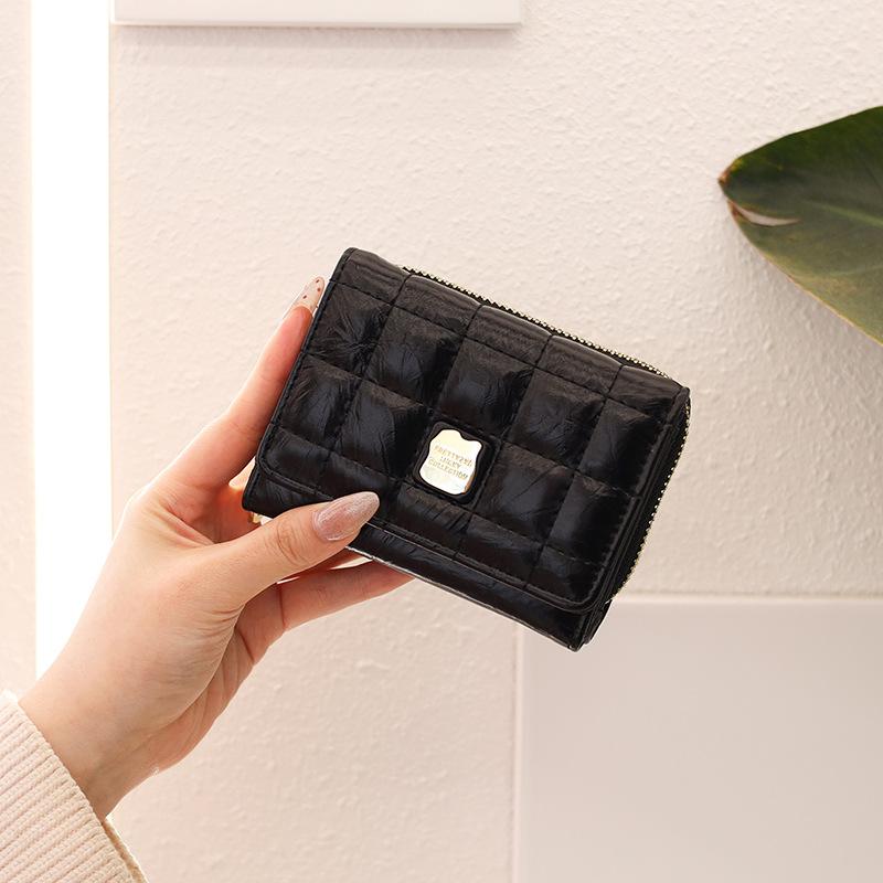 Geldbörse Damen Kurz PU Klein Frisch Faltbar Damen Handtasche