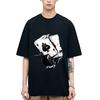Playing Card Spades A Print Fashion Casual Oversized Cotton Tee Creativity Short Sleeve T-shirts Man Men's Cotton T-shirt Loose