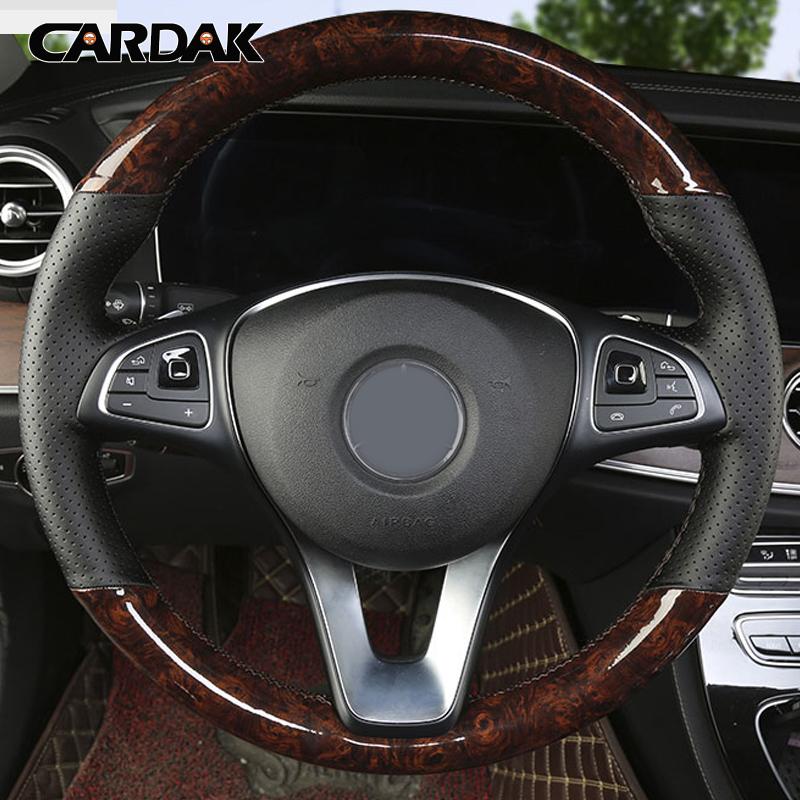 CARDAK Autostuurhoes Rode Markering Zwart Suede Voor Mercedes-Benz C180 C200 W205 C300 B200