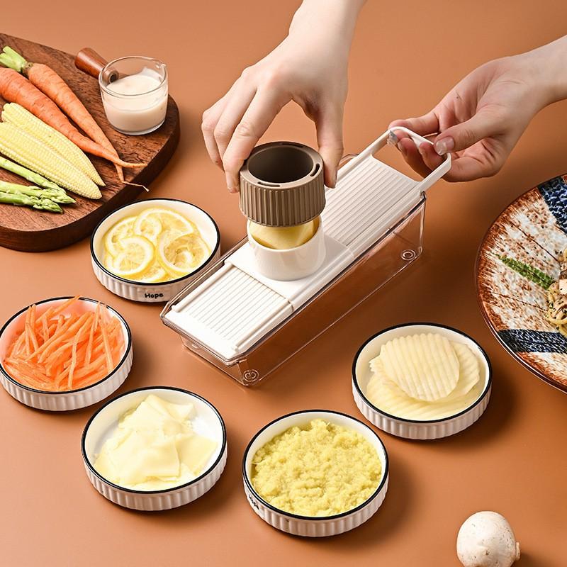 Multifunctional Vegetable Cutter Kitchen Slicer Grater Julienne Peeler Potato Cucumber Carrot Small Size Plastic