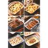 Disposable Aluminum Foil Pans, BBQ Plates, Heavy-Duty Food Containers, Pie Pans, Freezer & Oven Safe, 30-Pack (260ml, Square Plastic Cover)