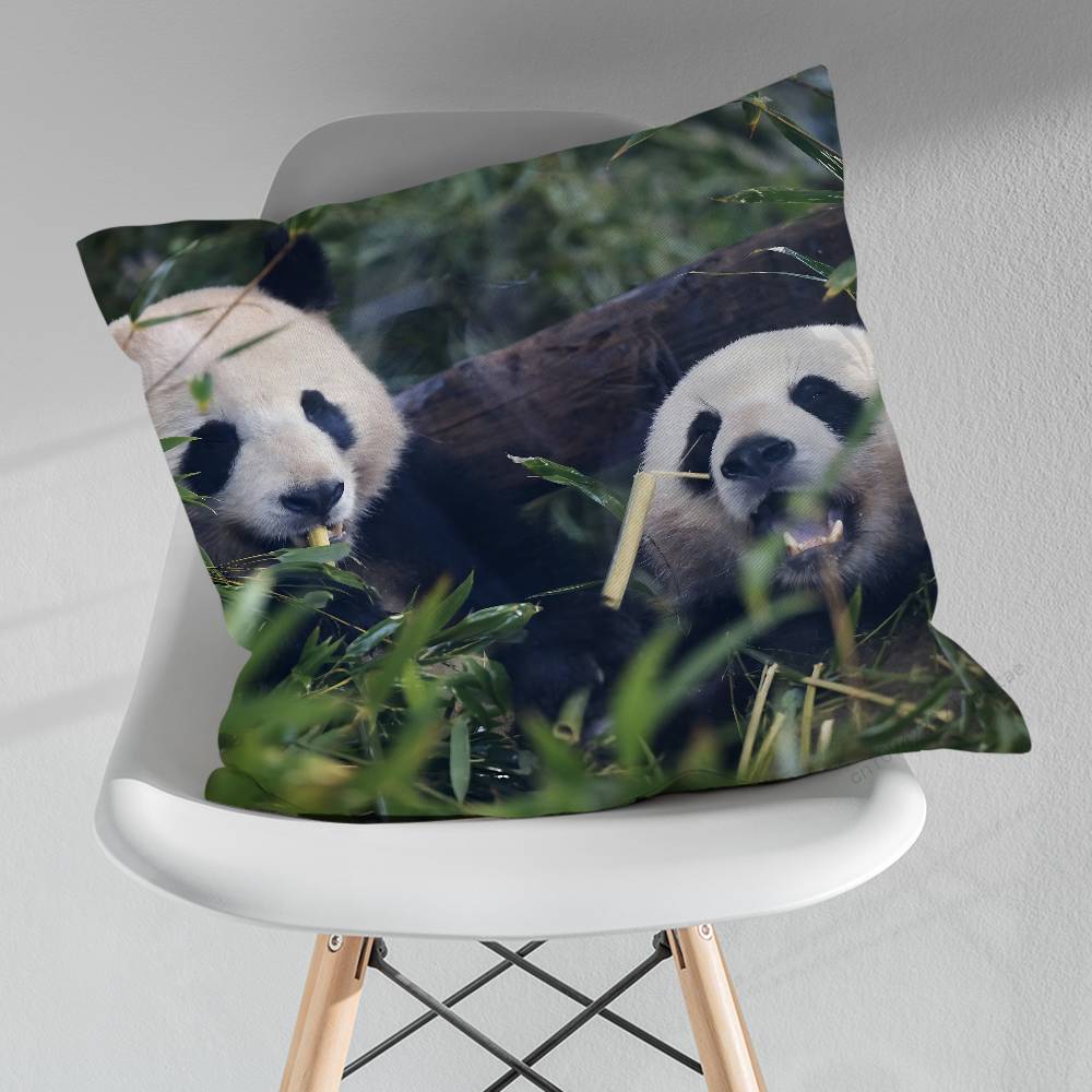 Cute Animal Panda Pillow Over Living Room Sofa Cushion Cover Home Decoration Bedroom Room Bed Pillow Cover