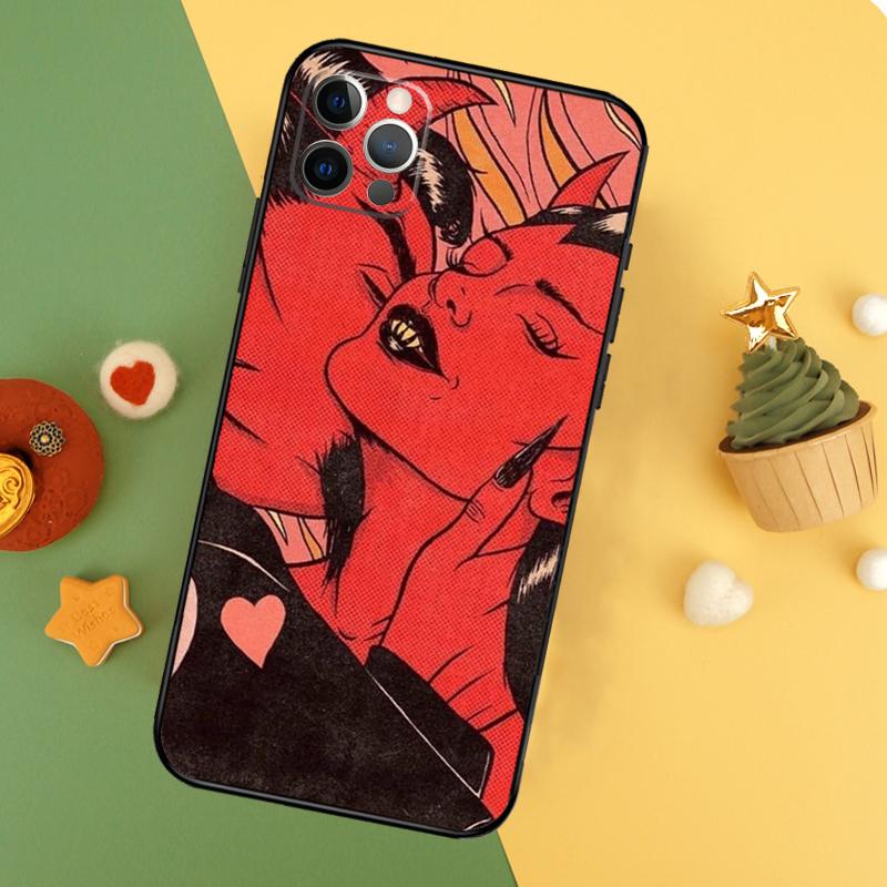 Aesthetic Devil Woman Bad Girl Phone Case For iPhone 14 16 15 12 11 13 Pro Max X XR XS Max 7 8 Plus 12 13 Mini Cover Coque