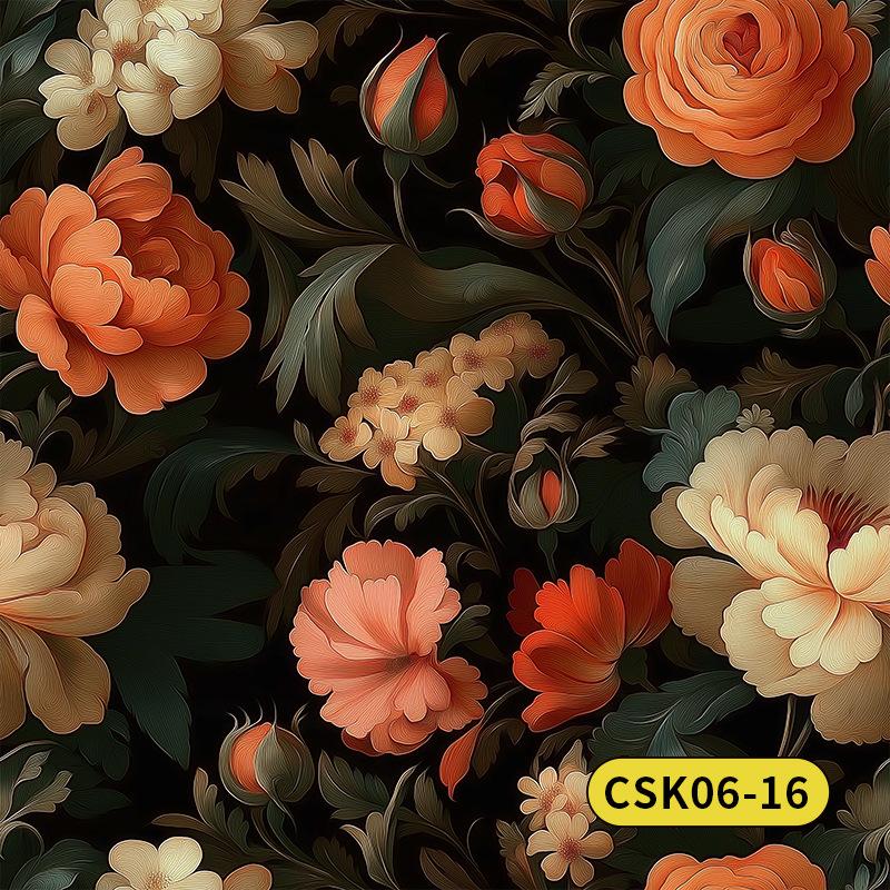 Vintage American Rose Wallpaper Bedroom Furniture Renovation Sticker Color Change Shoe Cabinet Wardrobe Door Sliding Door Transformation Wallpaper