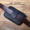 Genuine Leather Men's Mobile Phone Waist Bag Top Layer Cowhide Multifunctional Coin Card Holder  6.7 Inch Mobile Phone Bag NZPJ