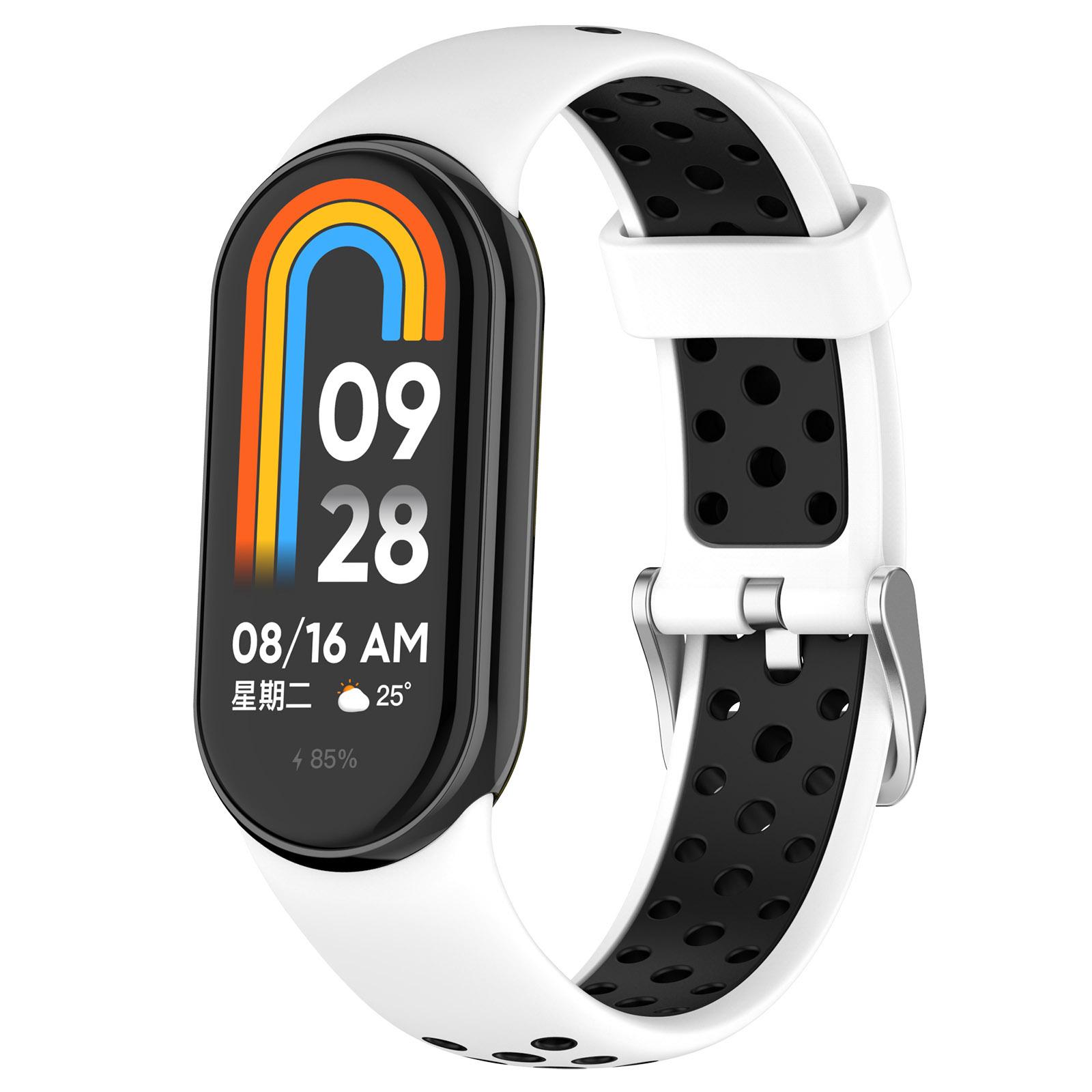 

Новий силіконовий ремінець для годинника для Xiaomi Band 9 8 Двоколірний дихаючий браслет-замінник для смарт-годинника Xiaomi Mi Band 10 For Xiaomi Band 8