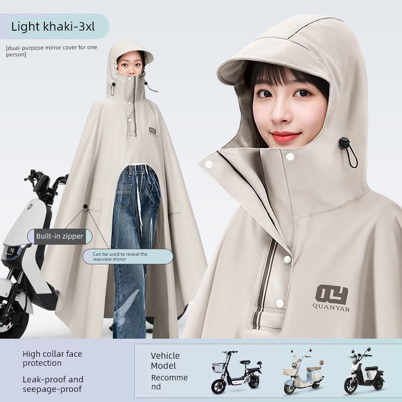Impermeabile per Scooter Elettrico da Donna, Monoposto, Lungo, Integrale, Antitempesta, Extra Large e Spesso, Poncho Impermeabile per Guidare