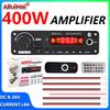 400W Amplifier Bluetooth 5.1 MP3 Decoder Board 4*100W Audio Player 26V DIY MP3 Player Car FM Radio Module TF USB Mic Record Call 4