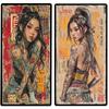 Vintage Japanese Art Geisha Samurai Poster Prints For Living Room Home Decor Sexy Woman And Warrior Canvas Painting Wall Art