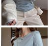 Women's Long Sleeve Round Neck Layered Top for Early Autumn