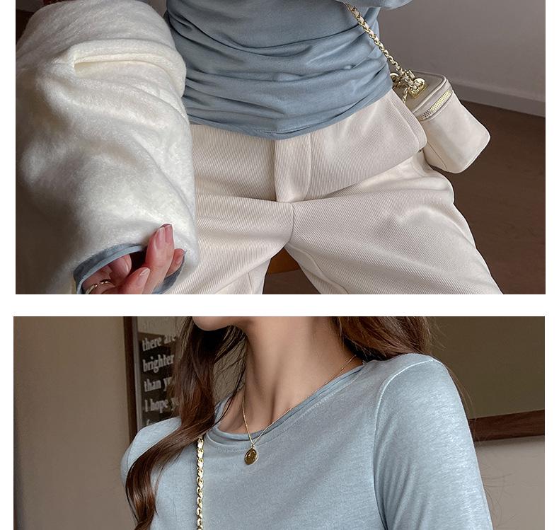 Women's Long Sleeve Round Neck Layered Top for Early Autumn
