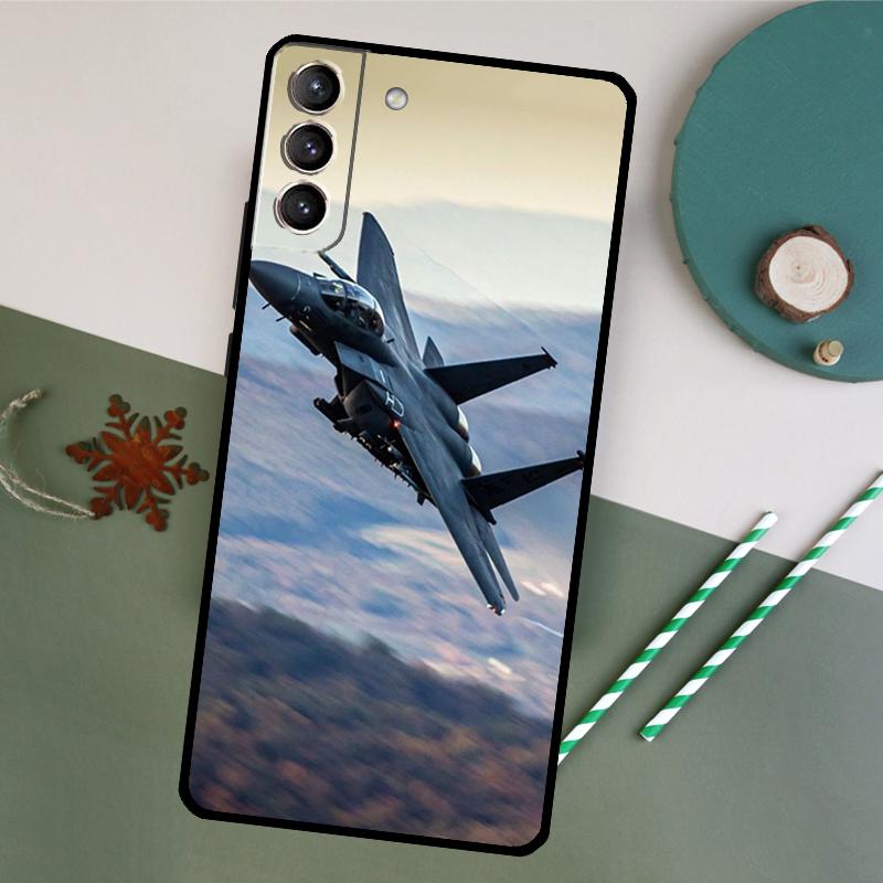 Kampfflugzeuge Hülle Für Samsung Galaxy S23 S22 S21 Ultra S20 FE S10 S9 Note 10 Plus Note 20 Ultra Cover