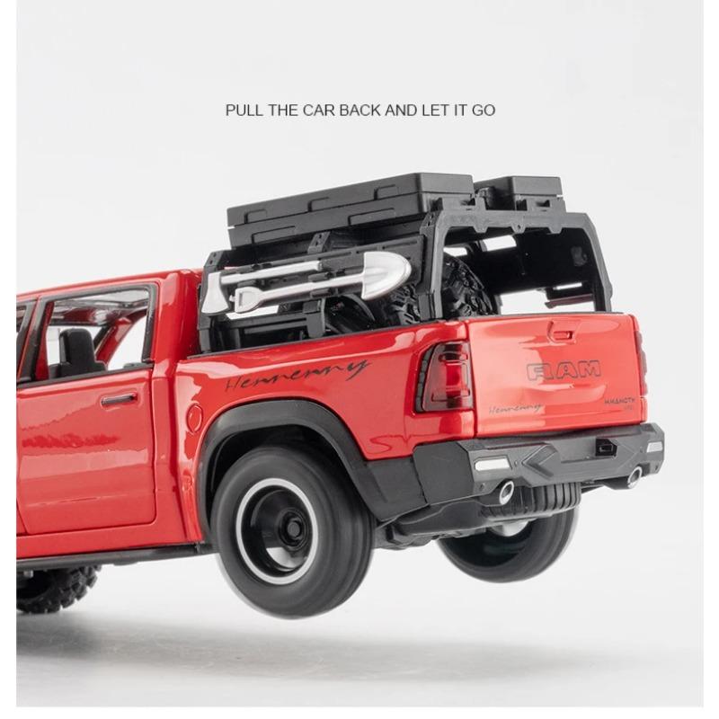 1/32 DODGE Mammoth 1000 TRX Legierungs-Pickup-Automodell Diecast Metall Geländewagenmodell Sound- und Lichtsimulation Kinderspielzeug Geschenk