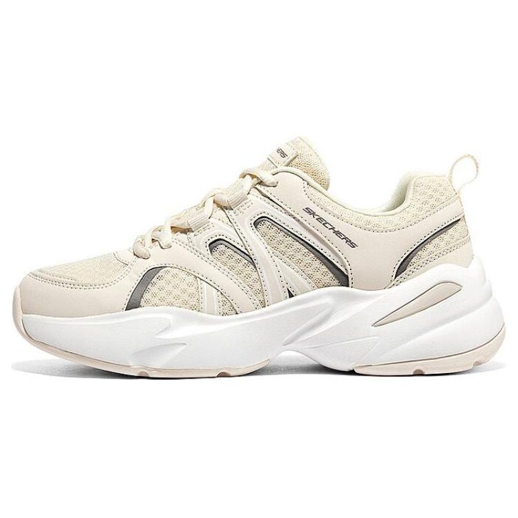 Skechers Go Walk Flex Mesh Synthetic Leather Sport Versatile Shock Absorbing Durable Low Top Casual Shoes Women sneakers Beige 8730075-NTLP 36