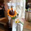 Finished Crochet Sunflowers Potted Graduation Gift Cute Knitting Flowers Handwoven Plant Crochet Flowers Teacher Day Gifts