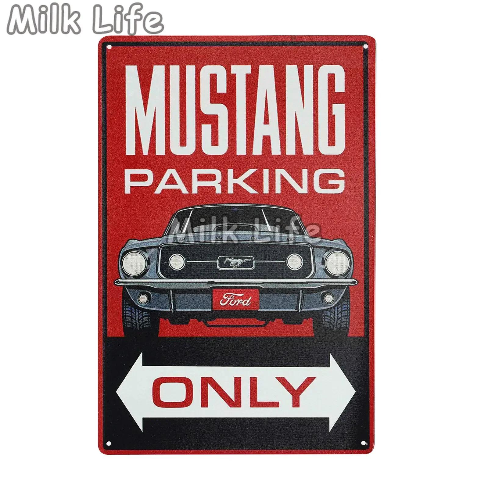 

Mustang GT 500 Parkplatz nur Zinn Zeichen für zu Hause Zimmer Schlafzimmer Restaurant Garage Pub Club Bar Wand kunst Malerei 20x30cm（7.8x11.8inch）
