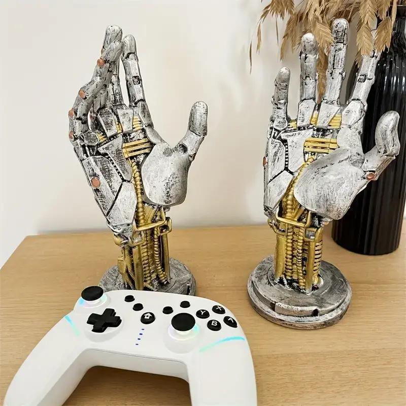Cyberpunk Mech Hand Controller Holder - Gaming Desk Organizer for Gaming Gear XBOX & Switch