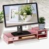 Supporto per monitor e laptop, supporto per schermo del computer, moderno scaffale per scrivania da ufficio(# 1)