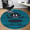 1PC Monster Stripes Office Round Area Rug, Mat Suitable For Office, Under Office Chairs Bedroom Living Room Home Decor, Room Deco