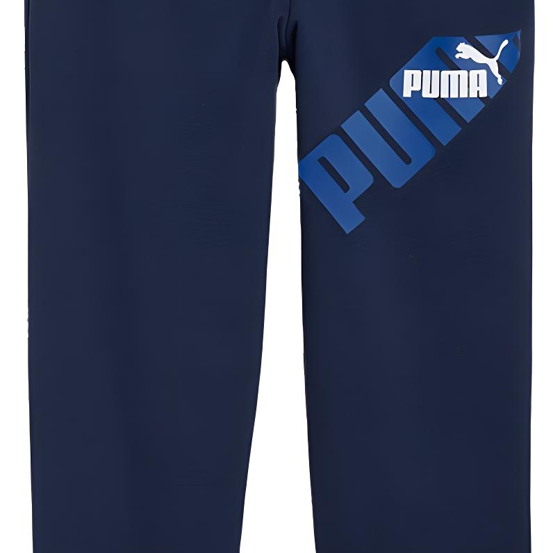 Puma Knitted Sports Pants Soft Comfortable Versatile Kids bottoms Navy-Blue 679257-14